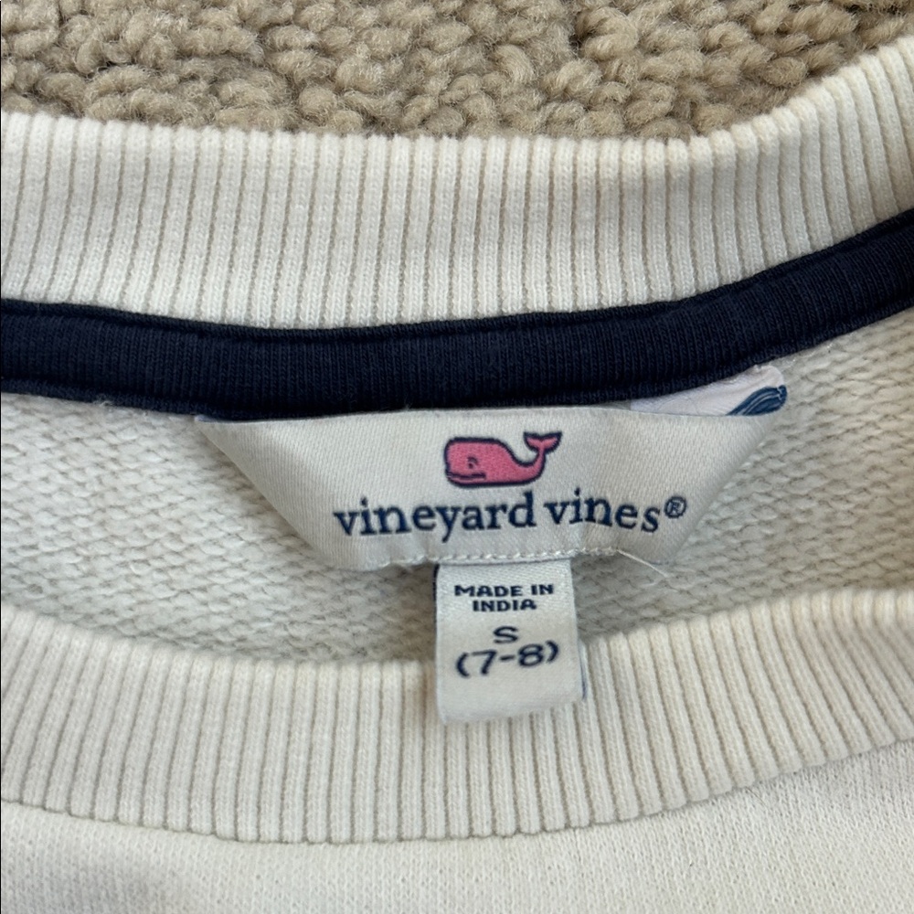Vineyard Vines Sweatshirt with Pink & Gold Lettering. S (7-8) - Picture 4 of 4